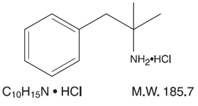 LOMAIRA™ (phentermine hydrochloride USP) Structural Formula Illustration