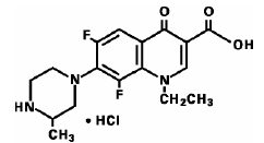 Maxaquin (lomefloxacin HCl) Structural Formula Illustration