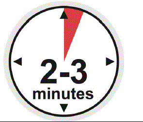 At the end of your treatment, you will hear a beeping sound and the Controller will automatically shut off. Your treatment should take about 2 to 3 minutes. - Illustration