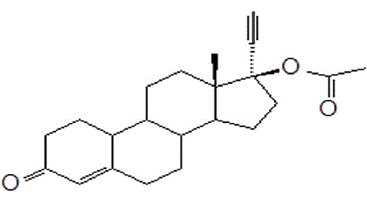 Norethindrone Acetate Structural Formula - Illustration