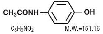 Acetaminophen Structural Formula Illustration