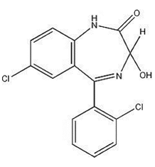 LOREEV XR (lorazepam) Structural Formula Illustration