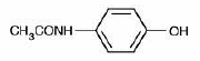 Acetaminophen structural formula illustration