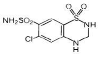 Hydrochlorothiazide - Structural Formula Illustration