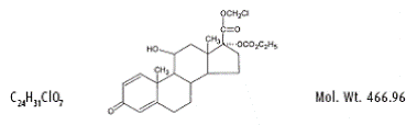 LOTEMAX® (loteprednol etabonate) Structural Formula Illustration