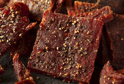Photo of beef jerky.