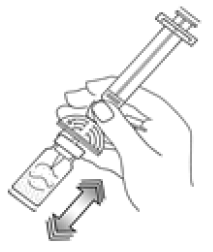 Unscrew the syringe from the Mini-Spike - Illustration