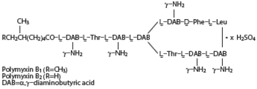 Polymyxin B sulfates Structural Formula Illustration