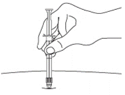 Administer the intramuscular injection by inserting the needle at a 90 degree angle - Illustration