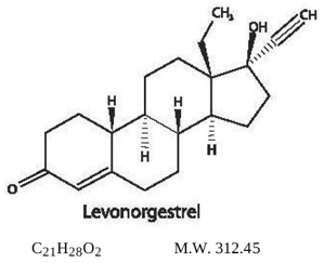 Levonorgestrel - Structural Formula Illustration