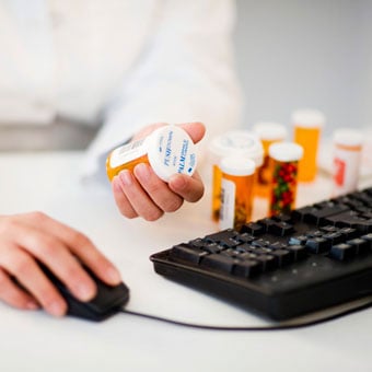 A doctor prescribes antibiotics for Lyme disease.