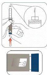 Continue holding your Pen with the needle pointing up - Illustration