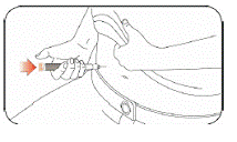 Push the dose knob all the way in  - Illustration