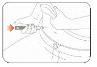 Push the dose knob all the way in - Illustration