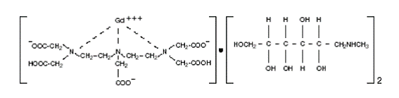 MAGNEVIST® (brand of gadopentetate dimeglumine) Structural Formula Illustration