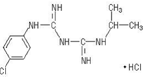 Proguanil hydrochloride Structural Formula Illustration