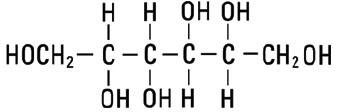 Mannitol  Structural Formula Illustration