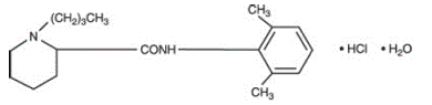 Bupivacaine Hydrochloride Structural Formula - Illustration