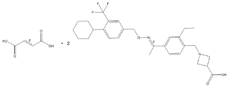 MAYZENT® (siponimod) Structural Formula  - Illustration