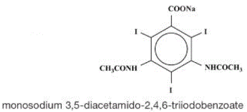 Diatrizoate sodium Structural Formula Illustration