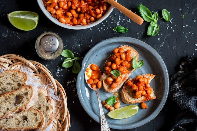 For a filling protein/fiber combo, beans are an ideal pick.