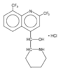 LARIAM® (mefloquine hydrochloride) Structural Formula Illustration