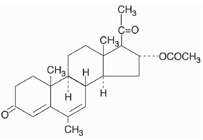 Megace ES (megestrol acetate) Structural Formula Illustration