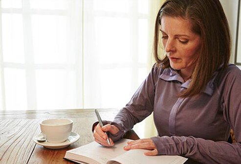 Keep a diary to track hot flash triggers to manage menopause symptoms more easily. 