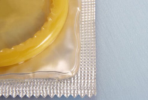 A condom in wrapper.