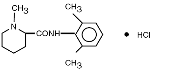 Carbocaine™ (Mepivacaine Hydrochloride) Structural Formula Illustration