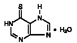 PURINETHOL® 
  (mercaptopurine) Structural Formula Illustration