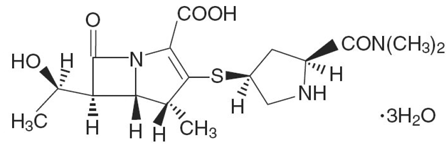 MERREM® IV (meropenem) Structural Formula Illustration