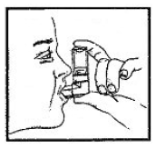 Enclose mouthpiece with the lips - illustration