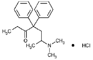 Methadone Hydrochloride -  Structural Formula Illustration