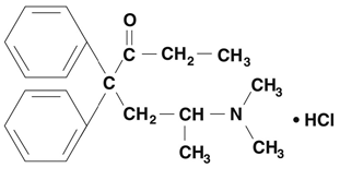 METHADONE HYDROCHLORIDE Structural Formula Illustration