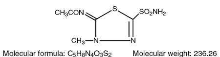 Methazolamide Structural Formula Illustration