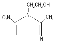 MetroCream (metronidazole) Structural Formula Illustration