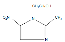 MetroLotion® (metronidazole) Structural Formula Illustration