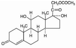 MiCort™ HC (hydrocortisone acetate) Structural Formula - Illustration