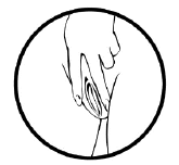 Use your other hand and hold open the folds of skin around your vagina - Illustration