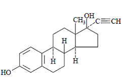 Ethinyl estradiol Structural Formula Illustration