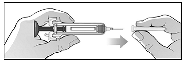 Pull off the needle shield - Illustration