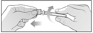 Remove the plastic needle cap - Illustration