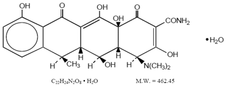 Monodox® (doxycycline monohydrate) Structural Formula Illustration