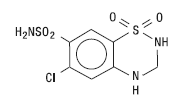 Hydrochlorothiazide Structural Formula Illustration