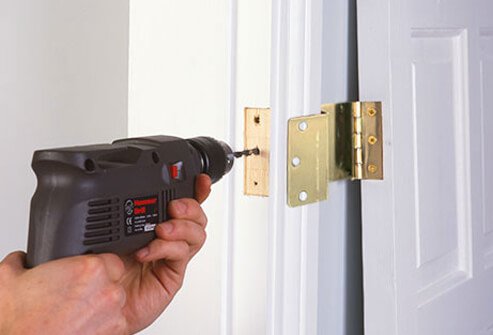 Expandable door hinges provide a few extra inches of clearance for doorways.
