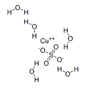 Cupric sulfate  Structural Formula - Illustration