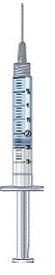 Push the plunger up to remove as many large air bubbles as you can - Illustration