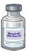 Set the vial with the MYALEPT powder on the work surface - Illustration