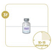 Make sure you add the liquid slowly so that bubbles do
not form in the vial - Illustration